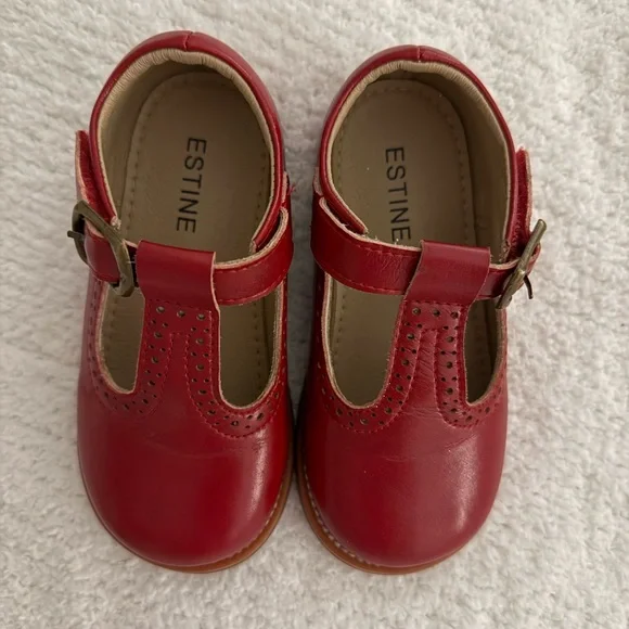 Toddler Girls Red Classic Maryjane Shoe - Picture 3 of 5